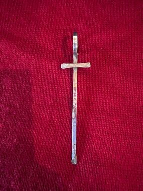 Richard Schmidt Tootpick Hammered Cross Pendant